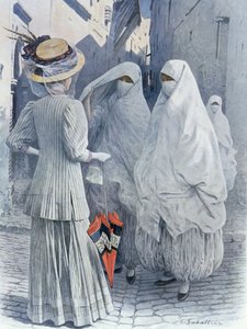 En europeisk kvinne i Algerie, 1910